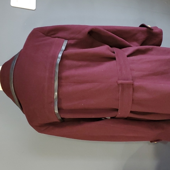 Badgley Mischka woman's belted pea wool blend coat size xl - Picture 9 of 14